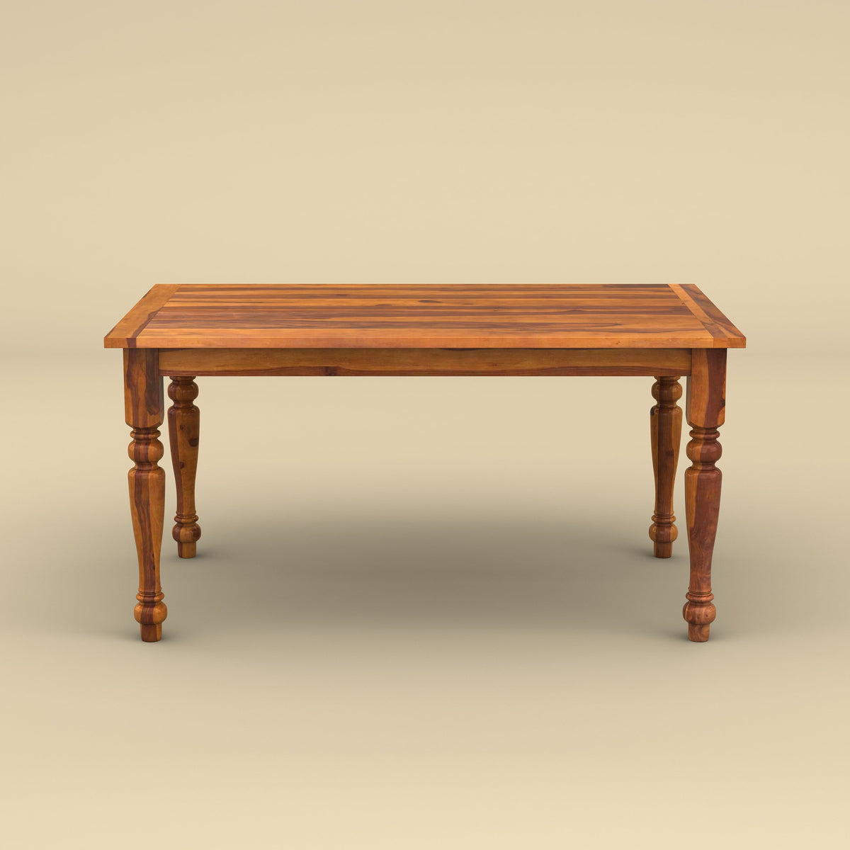 Isaac 6 Seater Dining Table (Honey Finish)