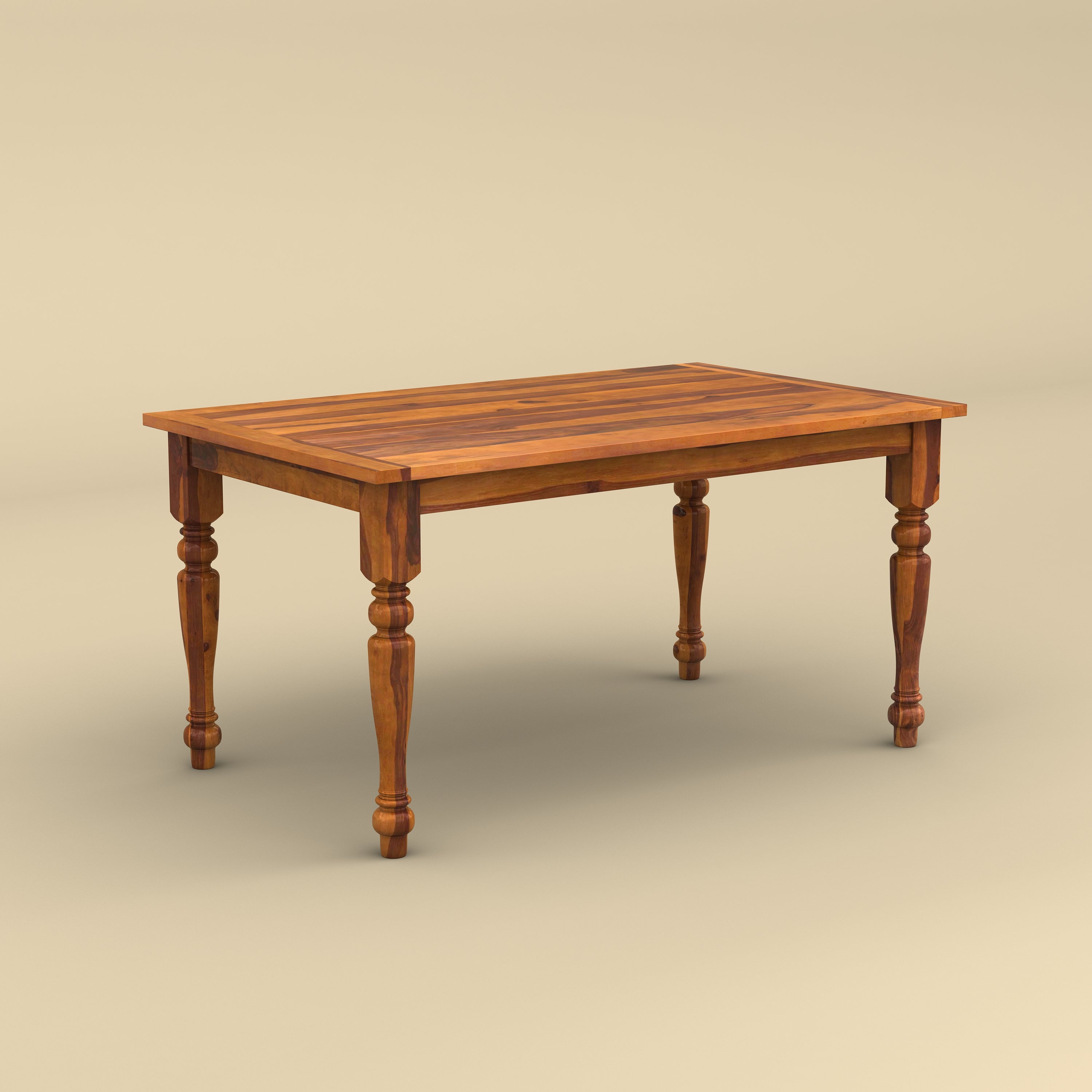 Isaac 6 Seater Dining Table (Honey Finish)