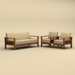 Brio 3+1+1 Seater Sofa (Honey Finish)