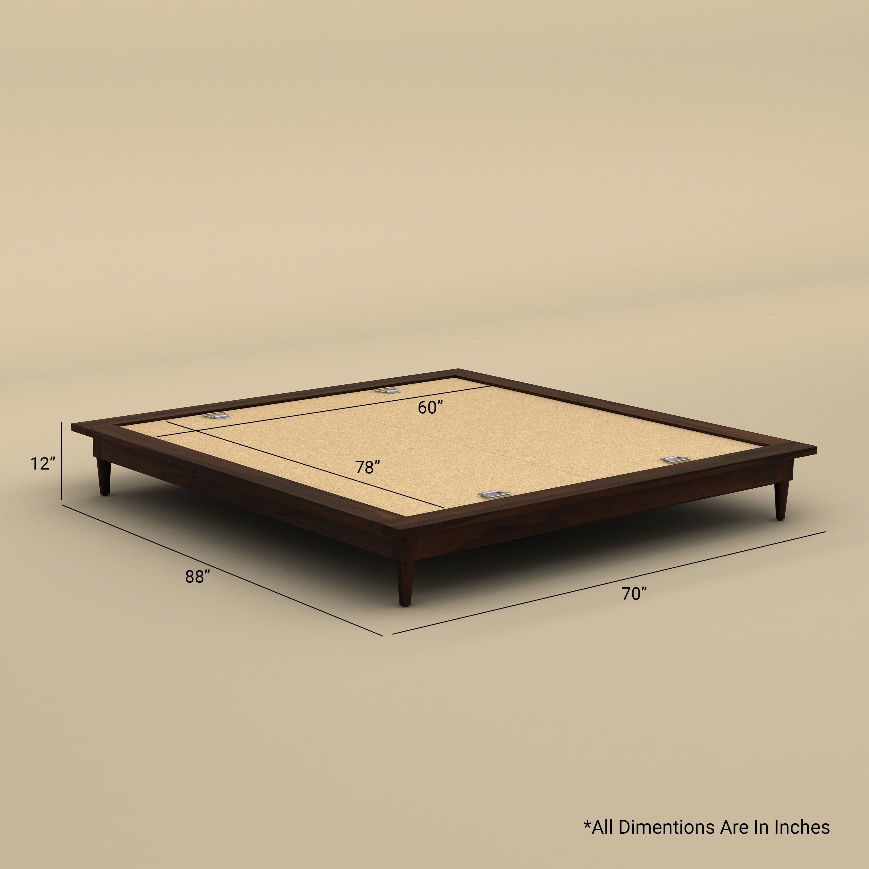 Mill Waxed Platform Bed Frame