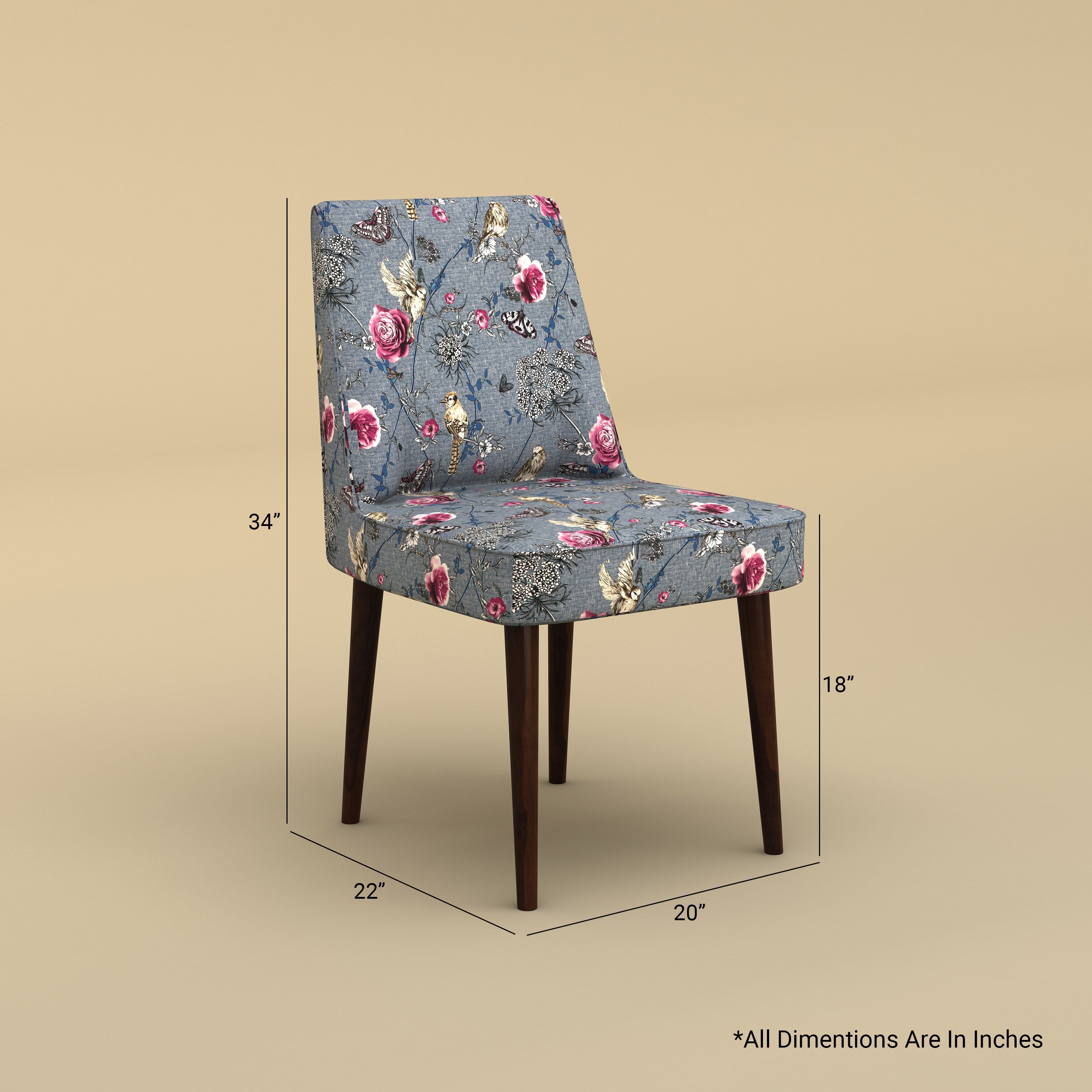 Vento Dining Chair (Floral Printed)