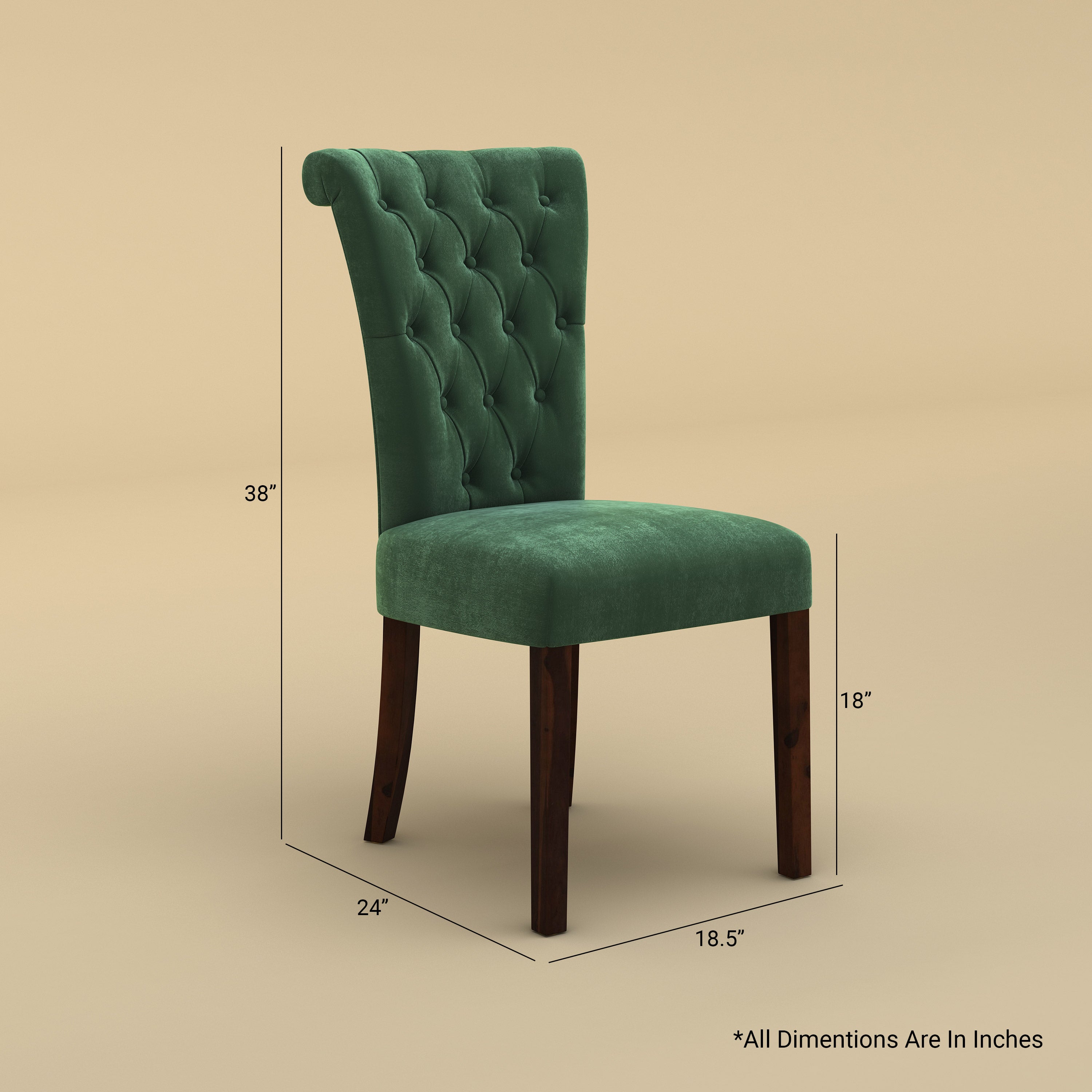 Genna Dining Chair (Forest Green)