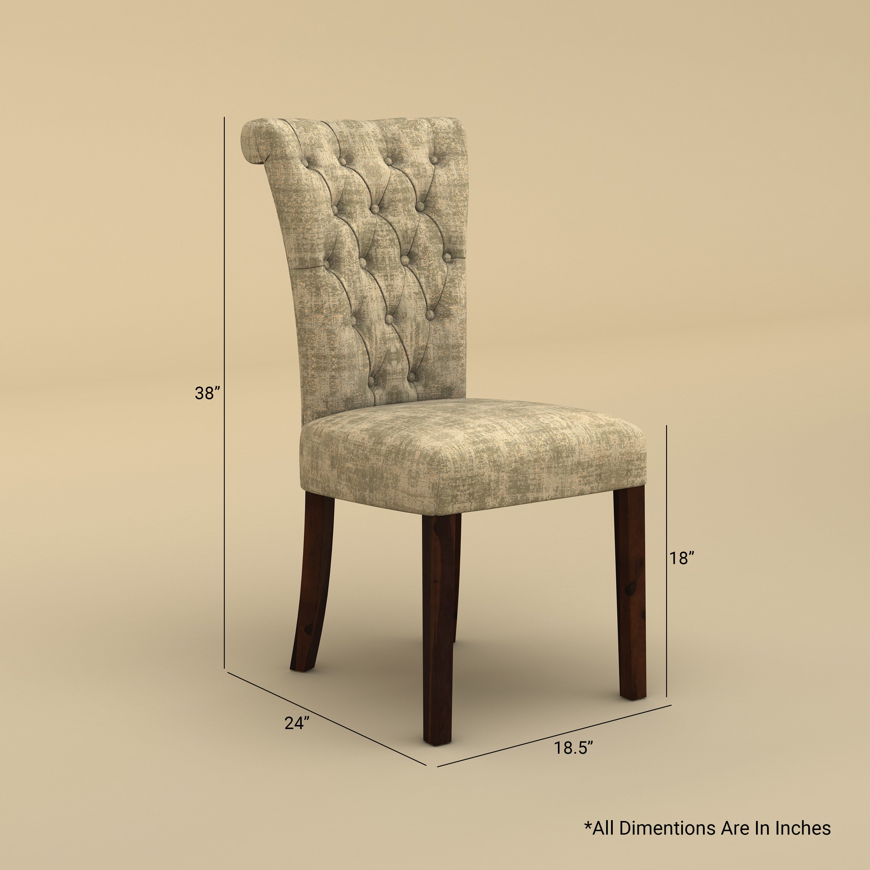 Genna Dining Chair (Patchy Cream)