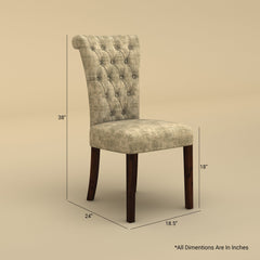 Genna Dining Chair (Patchy Cream)