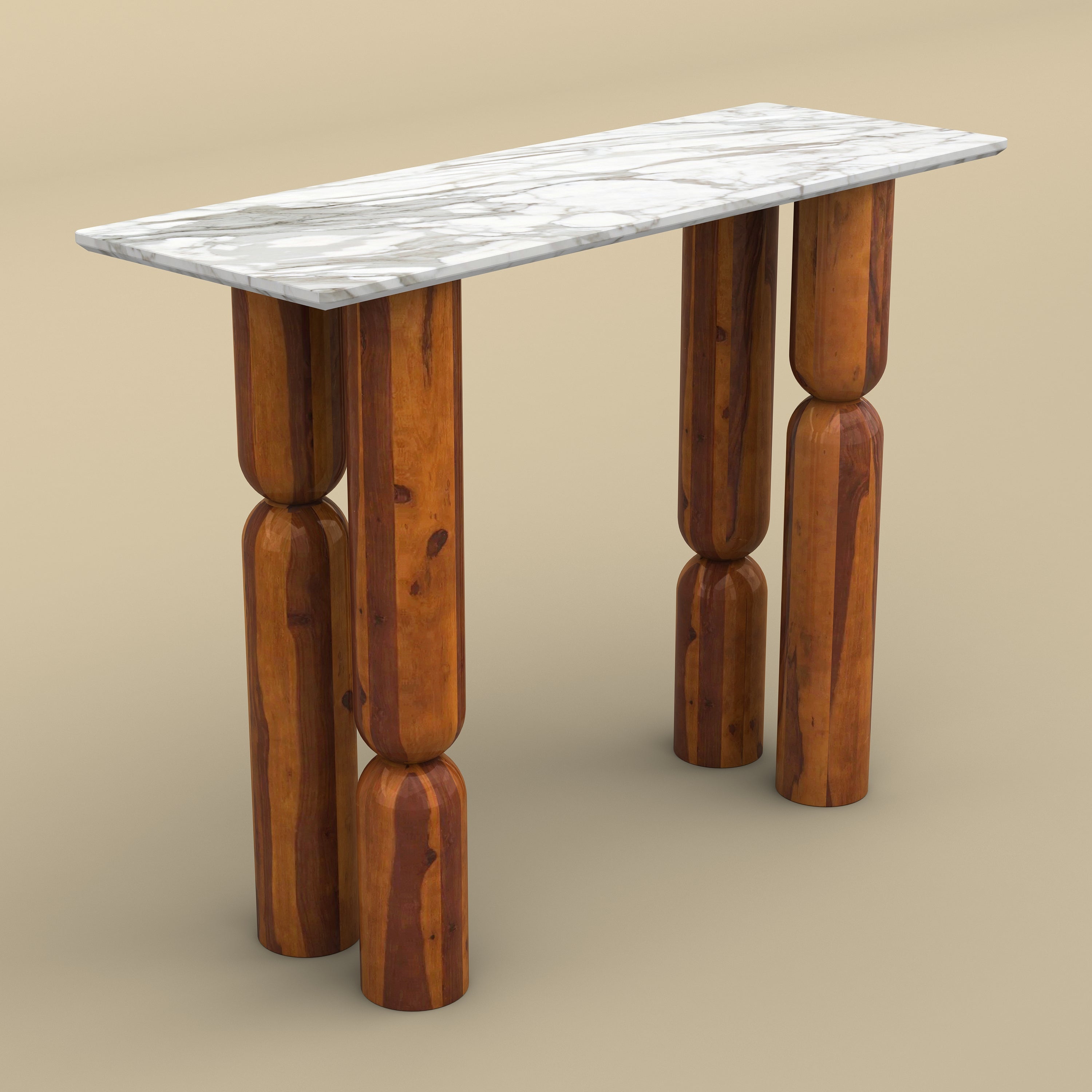 House Console Table (Honey Finish)