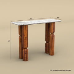 House Console Table (Honey Finish)